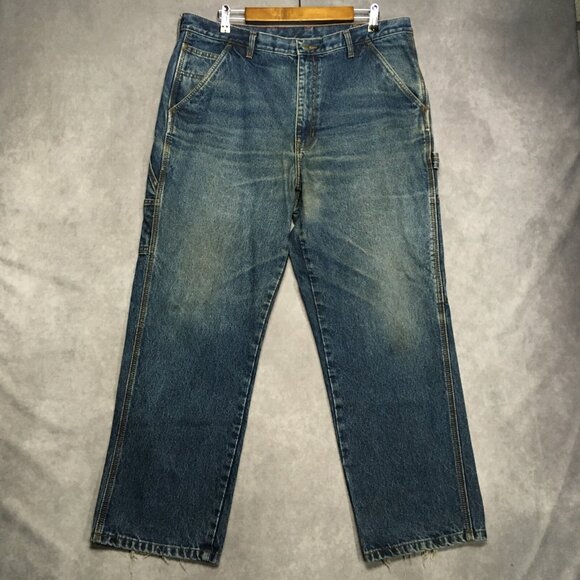 Craftsman Mens Carpenter Blue Jeans size 38x30 Stretch Denim Pants - Picture 2 of 14